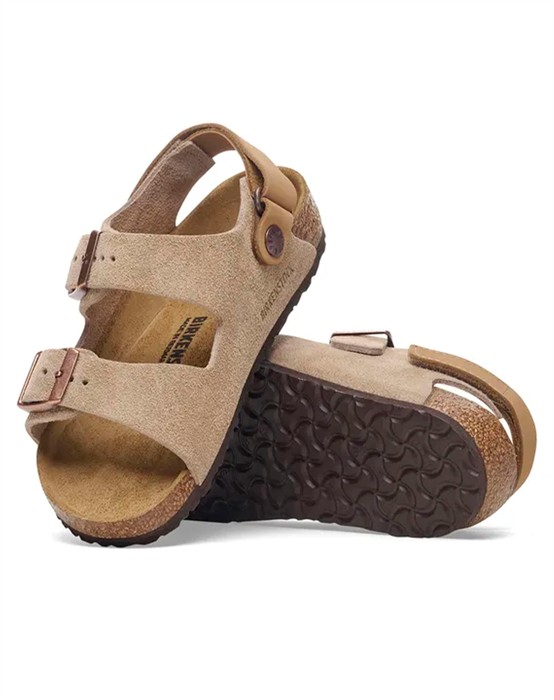 Milano AS Kids Suede Leather Sandal - Taupe